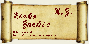 Mirko Žarkić vizit kartica